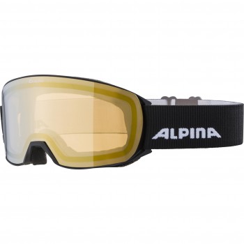 Alpina Skibrille Nakiska Q-Lite schwarz - Senior Kopfumfang 54 - 57cm cirka