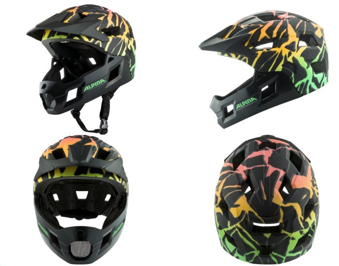 Rupi Bikehelm Kids für Kopfumfang 50 - 55 cm fading neon