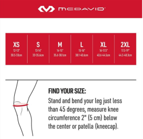 MC David - Shock Doctor Knee Support With Stays - Kniebandagen mit Stabilisationsstäben 421 Grösse M